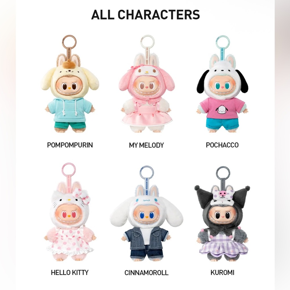 Kuromi Labubu - Hello Kitty and friends x The Monsters Vinyl Plush Pendant - Picture 6 of 6